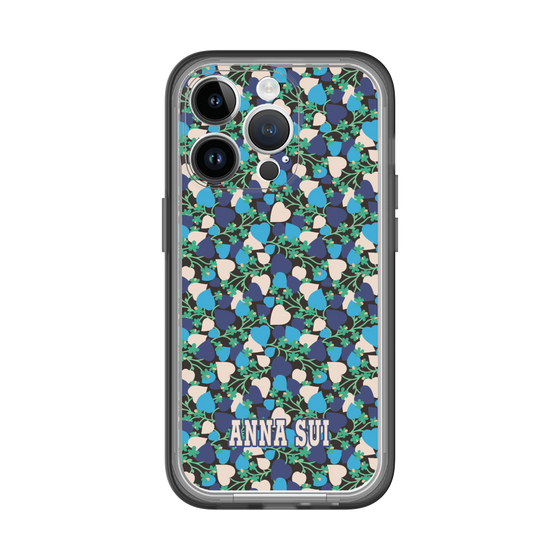 スリムプロテクションプレミアムケース［ ANNA SUI - HEARTS VINE - BLUE ］