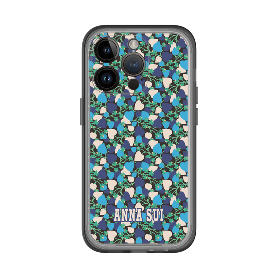 スリムプロテクションプレミアムケース［ ANNA SUI - HEARTS VINE - BLUE ］