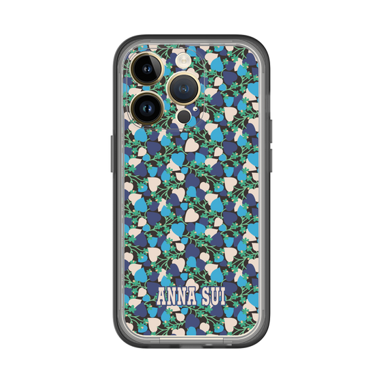 スリムプロテクションプレミアムケース［ ANNA SUI - HEARTS VINE - BLUE ］