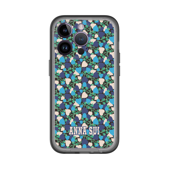 スリムプロテクションプレミアムケース［ ANNA SUI - HEARTS VINE - BLUE ］