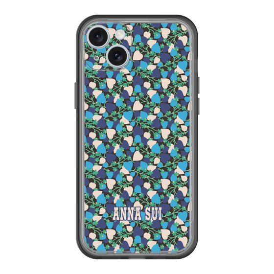 スリムプロテクションプレミアムケース［ ANNA SUI - HEARTS VINE - BLUE ］