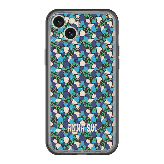 スリムプロテクションプレミアムケース［ ANNA SUI - HEARTS VINE - BLUE ］
