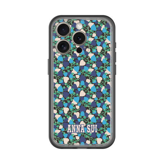 スリムプロテクションプレミアムケース［ ANNA SUI - HEARTS VINE - BLUE ］