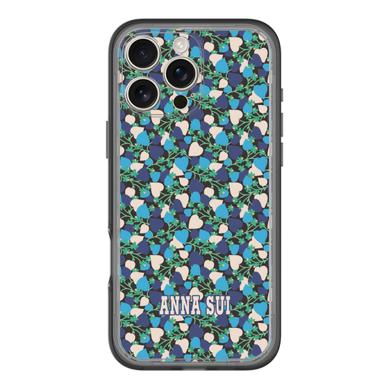 スリムプロテクションプレミアムケース［ ANNA SUI - HEARTS VINE - BLUE ］