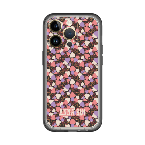 スリムプロテクションプレミアムケース［ ANNA SUI - HEARTS VINE - PINK ］