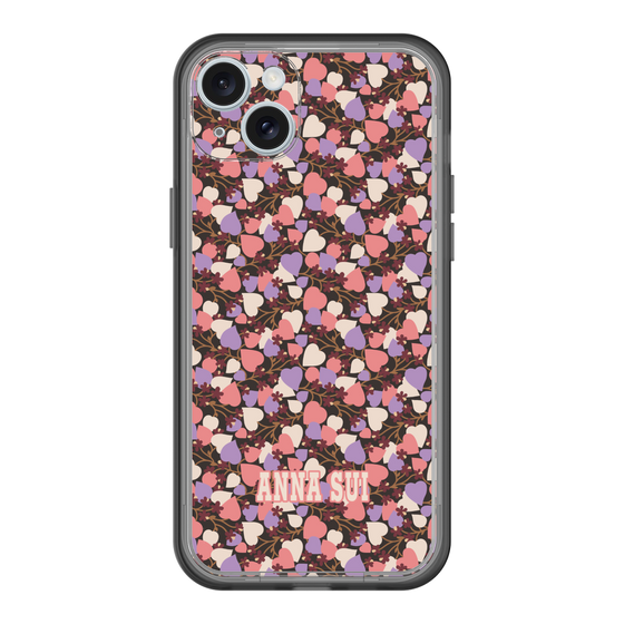 スリムプロテクションプレミアムケース［ ANNA SUI - HEARTS VINE - PINK ］