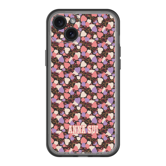 スリムプロテクションプレミアムケース［ ANNA SUI - HEARTS VINE - PINK ］