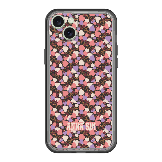 スリムプロテクションプレミアムケース［ ANNA SUI - HEARTS VINE - PINK ］