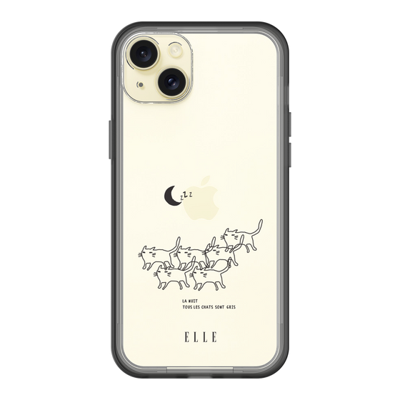 スリムプロテクションプレミアムケース［ ELLE - All cats are grey in the dark ］