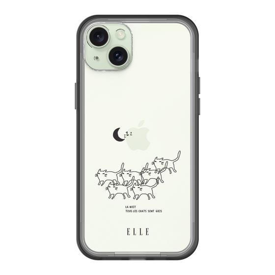 スリムプロテクションプレミアムケース［ ELLE - All cats are grey in the dark ］