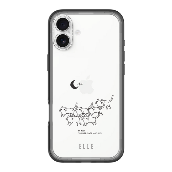 スリムプロテクションプレミアムケース［ ELLE - All cats are grey in the dark ］