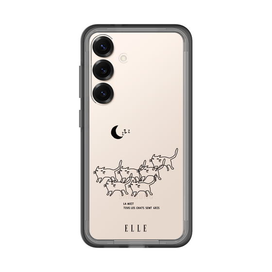 スリムプロテクションプレミアムケース［ ELLE - All cats are grey in the dark ］