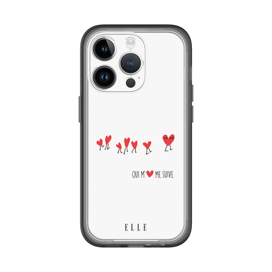 スリムプロテクションプレミアムケース［ ELLE - Let who love me follow me - ホワイト ］