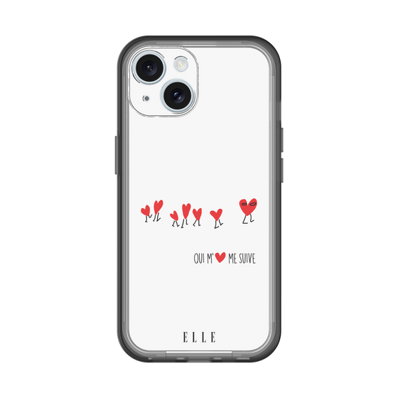 スリムプロテクションプレミアムケース［ ELLE - Let who love me follow me - ホワイト ］