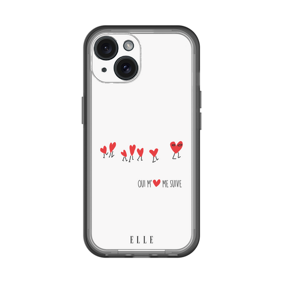 スリムプロテクションプレミアムケース［ ELLE - Let who love me follow me - ホワイト ］