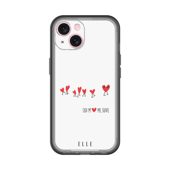 スリムプロテクションプレミアムケース［ ELLE - Let who love me follow me - ホワイト ］