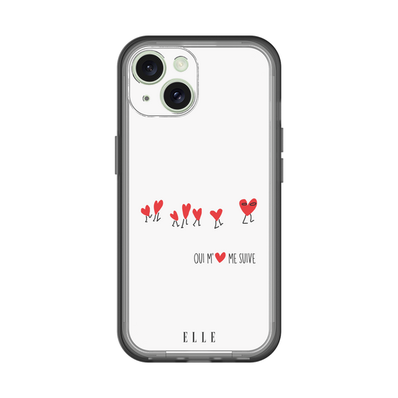 スリムプロテクションプレミアムケース［ ELLE - Let who love me follow me - ホワイト ］