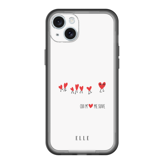 スリムプロテクションプレミアムケース［ ELLE - Let who love me follow me - ホワイト ］