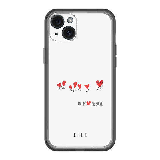 スリムプロテクションプレミアムケース［ ELLE - Let who love me follow me - ホワイト ］