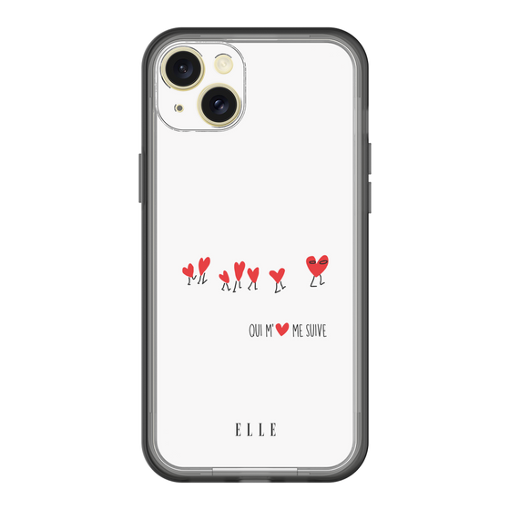 スリムプロテクションプレミアムケース［ ELLE - Let who love me follow me - ホワイト ］