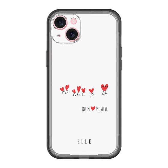 スリムプロテクションプレミアムケース［ ELLE - Let who love me follow me - ホワイト ］