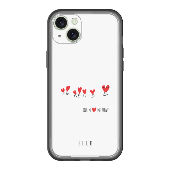 スリムプロテクションプレミアムケース［ ELLE - Let who love me follow me - ホワイト ］