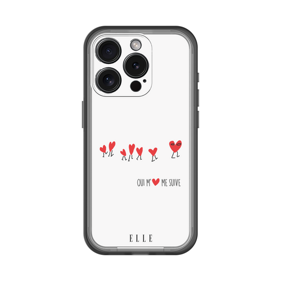 スリムプロテクションプレミアムケース［ ELLE - Let who love me follow me - ホワイト ］