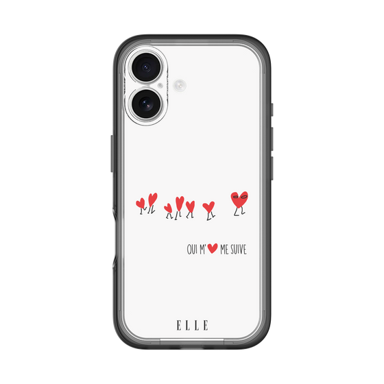 スリムプロテクションプレミアムケース［ ELLE - Let who love me follow me - ホワイト ］