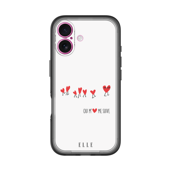 スリムプロテクションプレミアムケース［ ELLE - Let who love me follow me - ホワイト ］