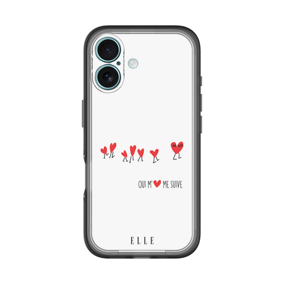 スリムプロテクションプレミアムケース［ ELLE - Let who love me follow me - ホワイト ］