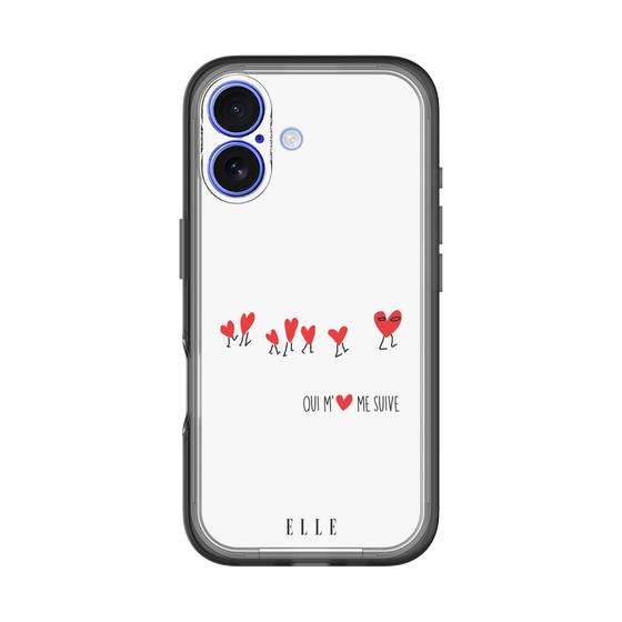 スリムプロテクションプレミアムケース［ ELLE - Let who love me follow me - ホワイト ］