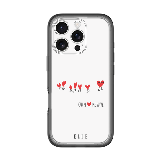 スリムプロテクションプレミアムケース［ ELLE - Let who love me follow me - ホワイト ］
