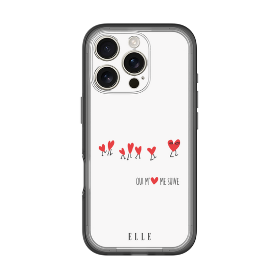 スリムプロテクションプレミアムケース［ ELLE - Let who love me follow me - ホワイト ］