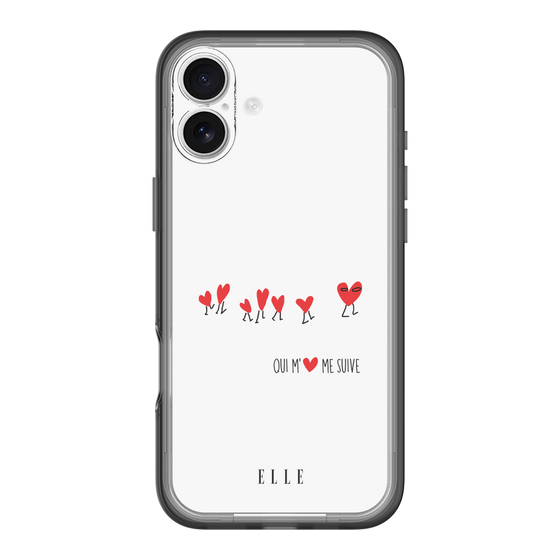 スリムプロテクションプレミアムケース［ ELLE - Let who love me follow me - ホワイト ］
