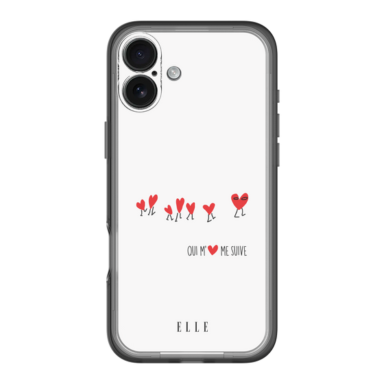 スリムプロテクションプレミアムケース［ ELLE - Let who love me follow me - ホワイト ］