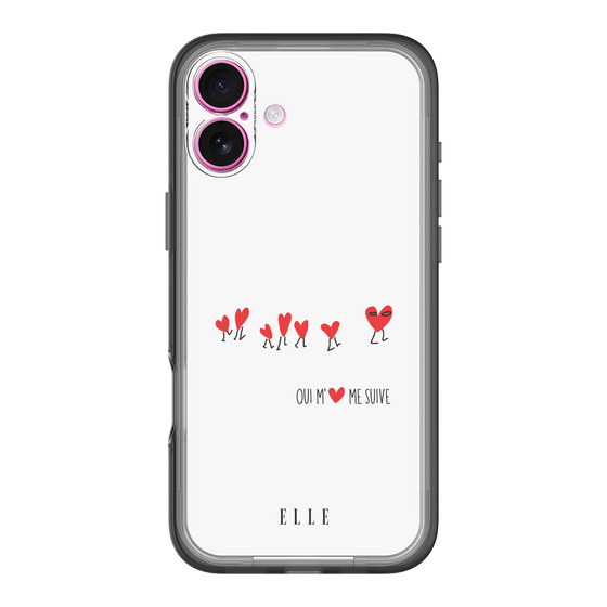 スリムプロテクションプレミアムケース［ ELLE - Let who love me follow me - ホワイト ］