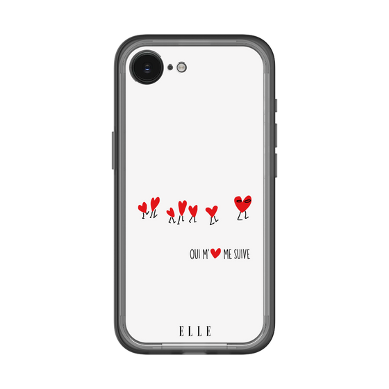 スリムプロテクションプレミアムケース［ ELLE - Let who love me follow me - ホワイト ］