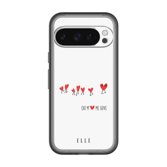 スリムプロテクションプレミアムケース［ ELLE - Let who love me follow me - ホワイト ］