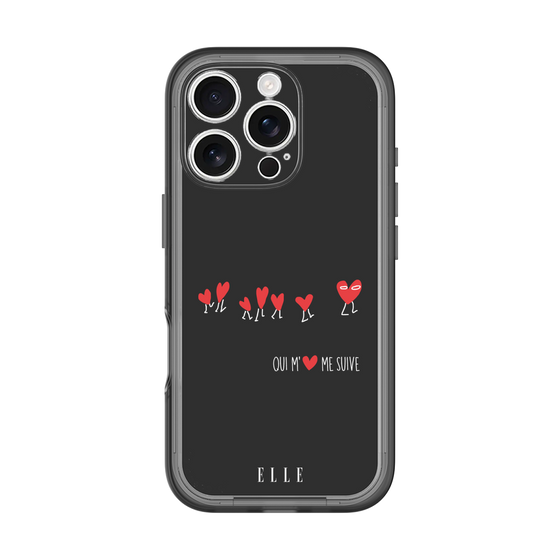 スリムプロテクションプレミアムケース［ ELLE - Let who love me follow me - ブラック ］