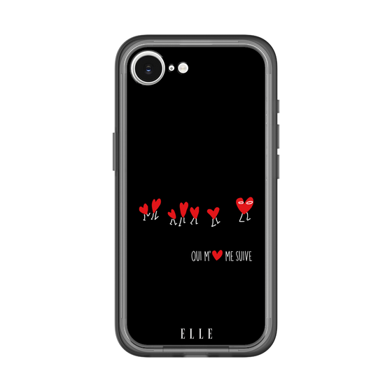 スリムプロテクションプレミアムケース［ ELLE - Let who love me follow me - ブラック ］