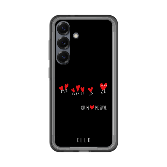 スリムプロテクションプレミアムケース［ ELLE - Let who love me follow me - ブラック ］