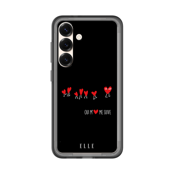 スリムプロテクションプレミアムケース［ ELLE - Let who love me follow me - ブラック ］