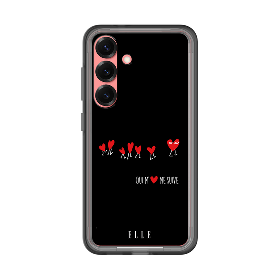 スリムプロテクションプレミアムケース［ ELLE - Let who love me follow me - ブラック ］