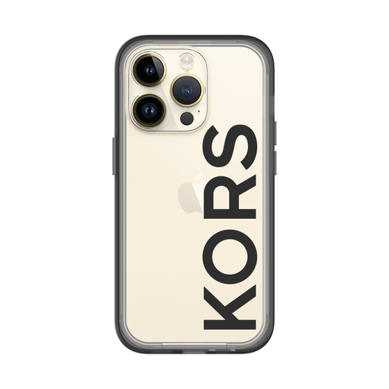 スリムプロテクションプレミアムケース［ MICHAEL KORS - Logo - Black ］