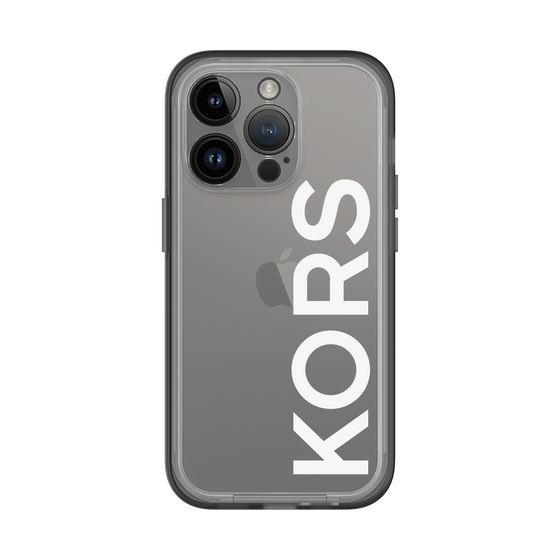 スリムプロテクションプレミアムケース［ MICHAEL KORS - Logo - White ］