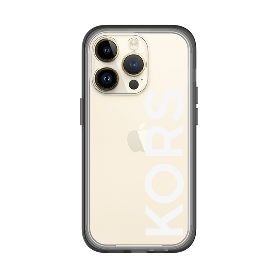 スリムプロテクションプレミアムケース［ MICHAEL KORS - Logo - White ］