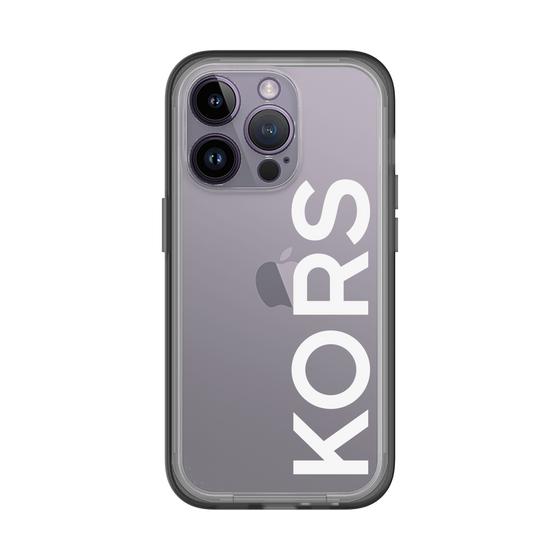 スリムプロテクションプレミアムケース［ MICHAEL KORS - Logo - White ］