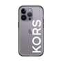 スリムプロテクションプレミアムケース［ MICHAEL KORS - Logo - White ］
