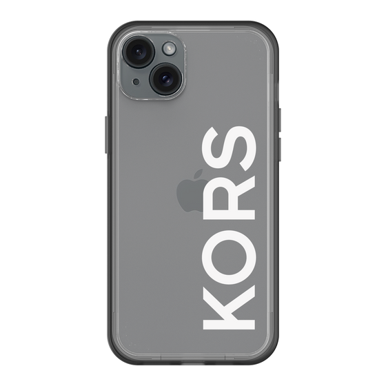 スリムプロテクションプレミアムケース［ MICHAEL KORS - Logo - White ］