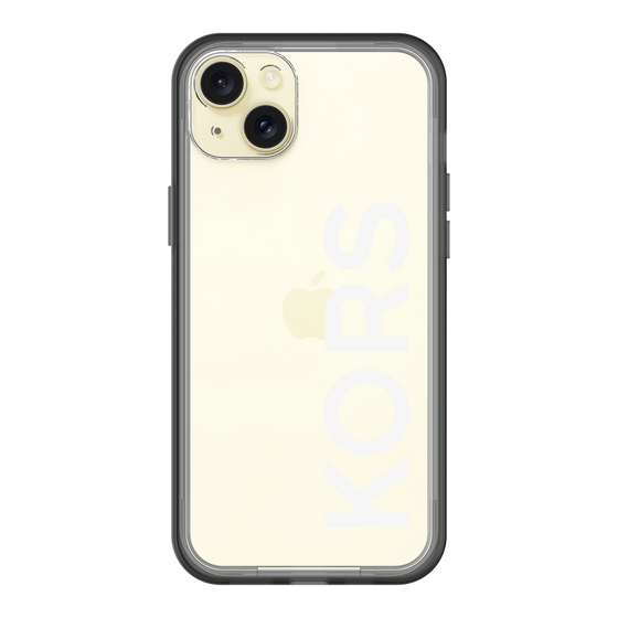 スリムプロテクションプレミアムケース［ MICHAEL KORS - Logo - White ］